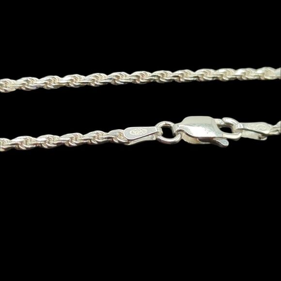 S925 Rhodium Finish St. Michael Angel - S925 Sterling Silver Rope Chain. - Picture 10 of 12